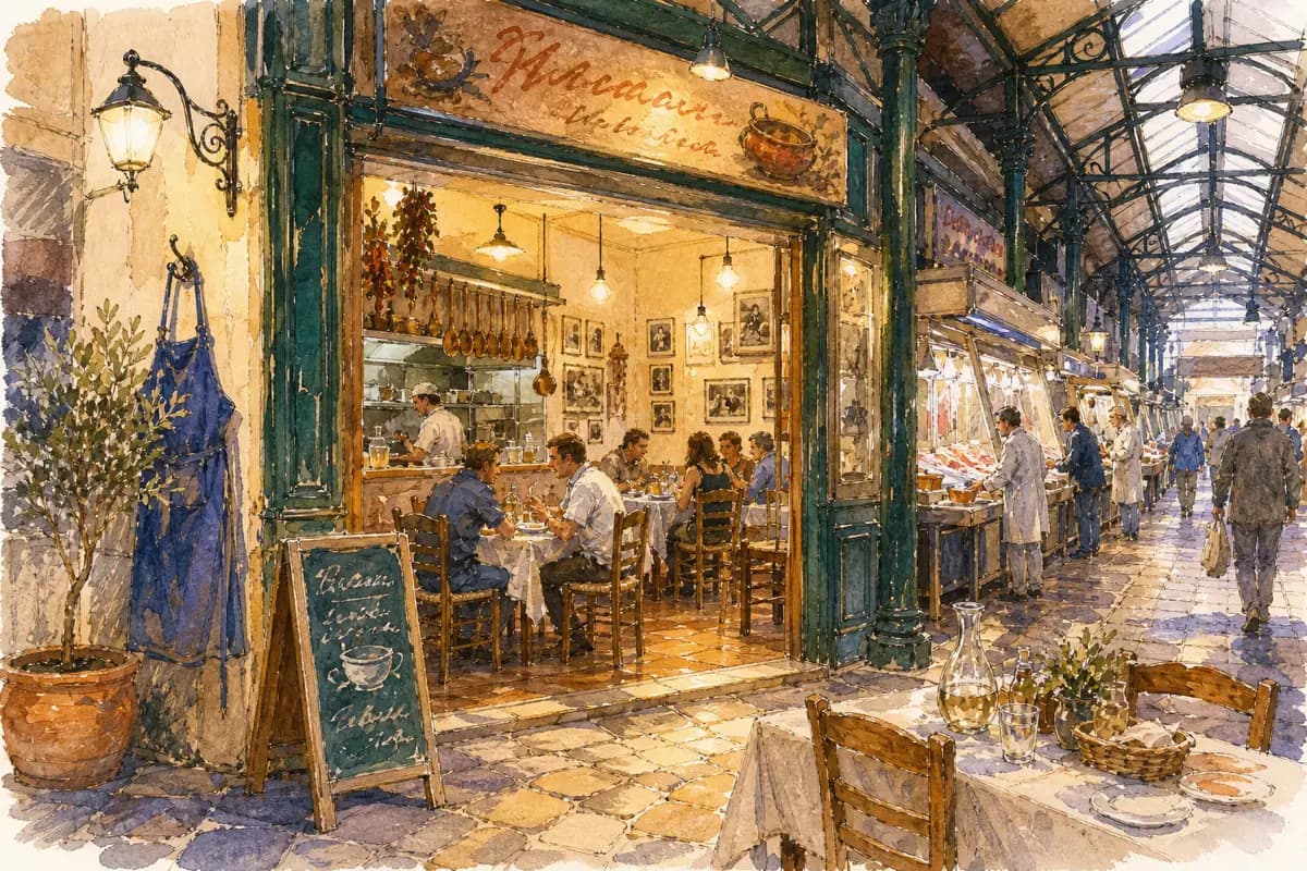 Oinomageireio Ipeiros — Market patsatzidiko, since 1898