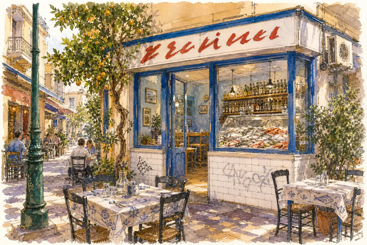 Ouzeri tou Laki — One-room seafood ouzeri, 40 years