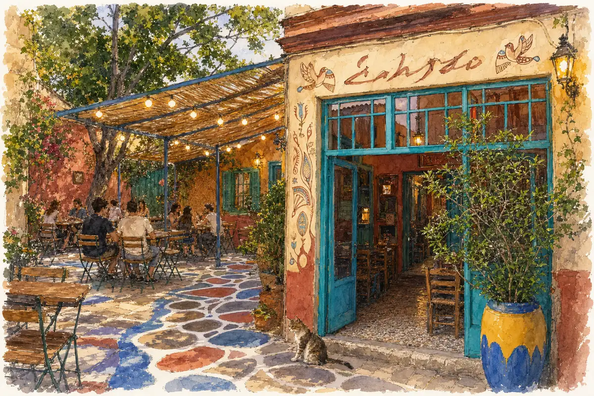 Σαμπίρ — Ρακάδικο με αυλή