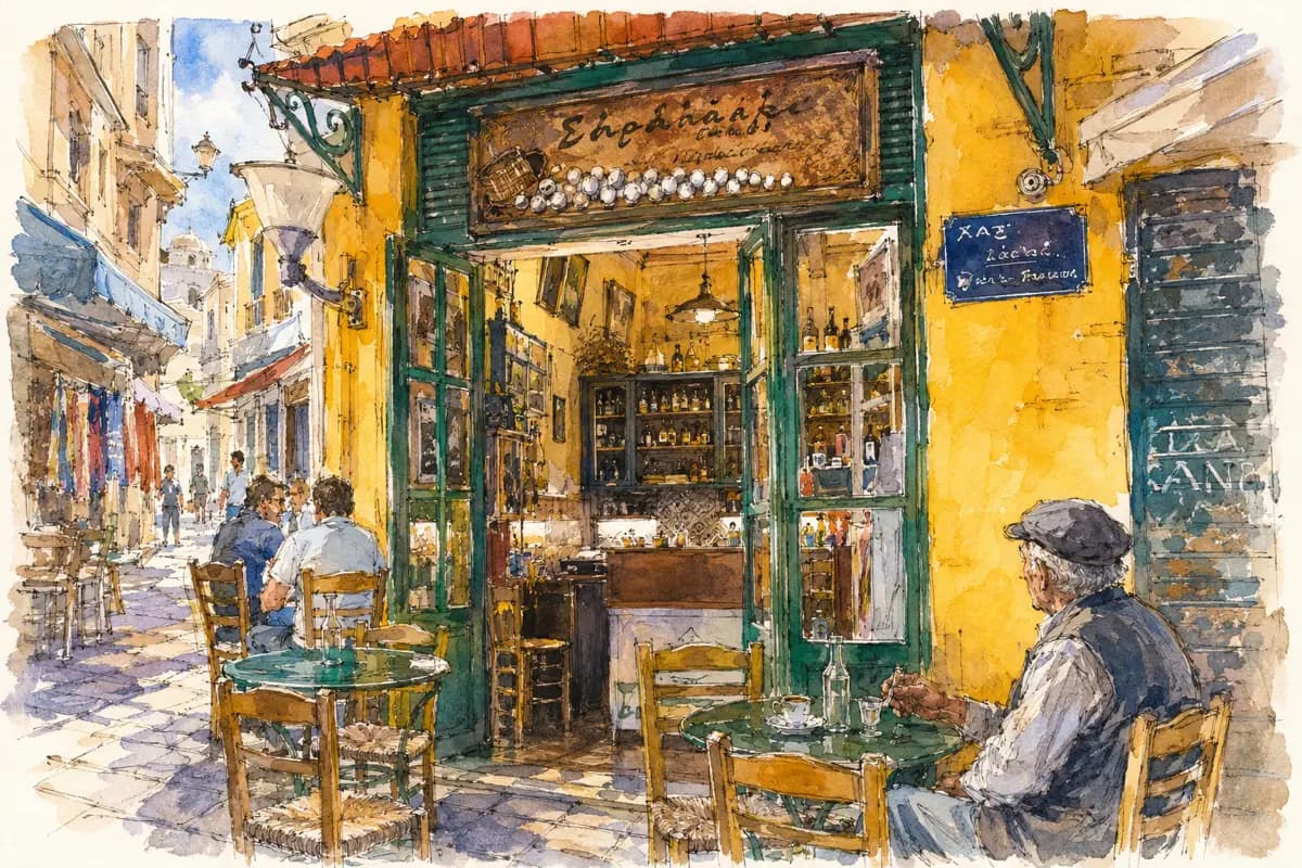Kafeneio Sarantavgas — Kafeneio, since 1924