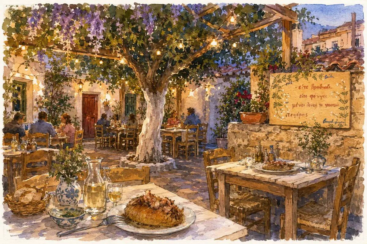 Βουρβουλάδικο — Ταβέρνα με αυλή