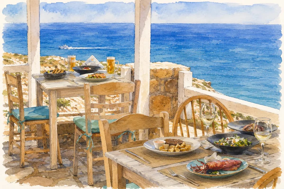 Psaravolada Restaurant — Sea-view restaurant