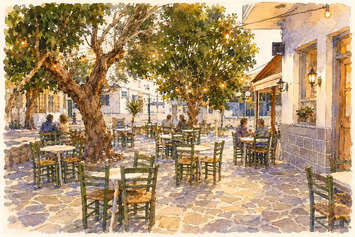 To Sternaki — Village kafeneio and meze