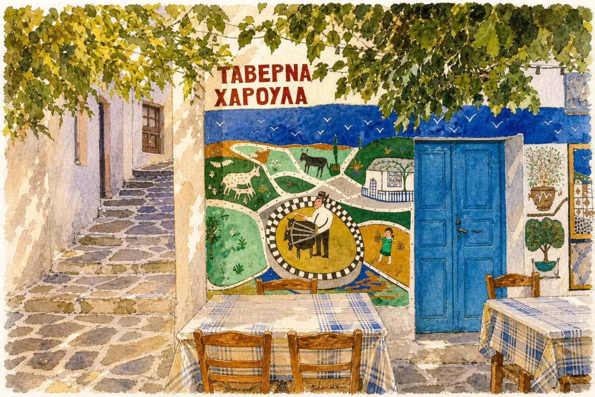 Ταβέρνα Χαρούλα — Χωριάτικη ταβέρνα