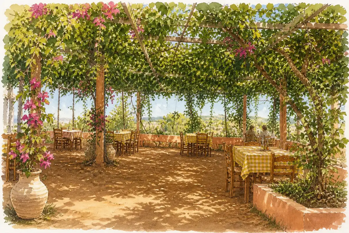 Ktima Paradeisos — Family estate with a taverna, open daily