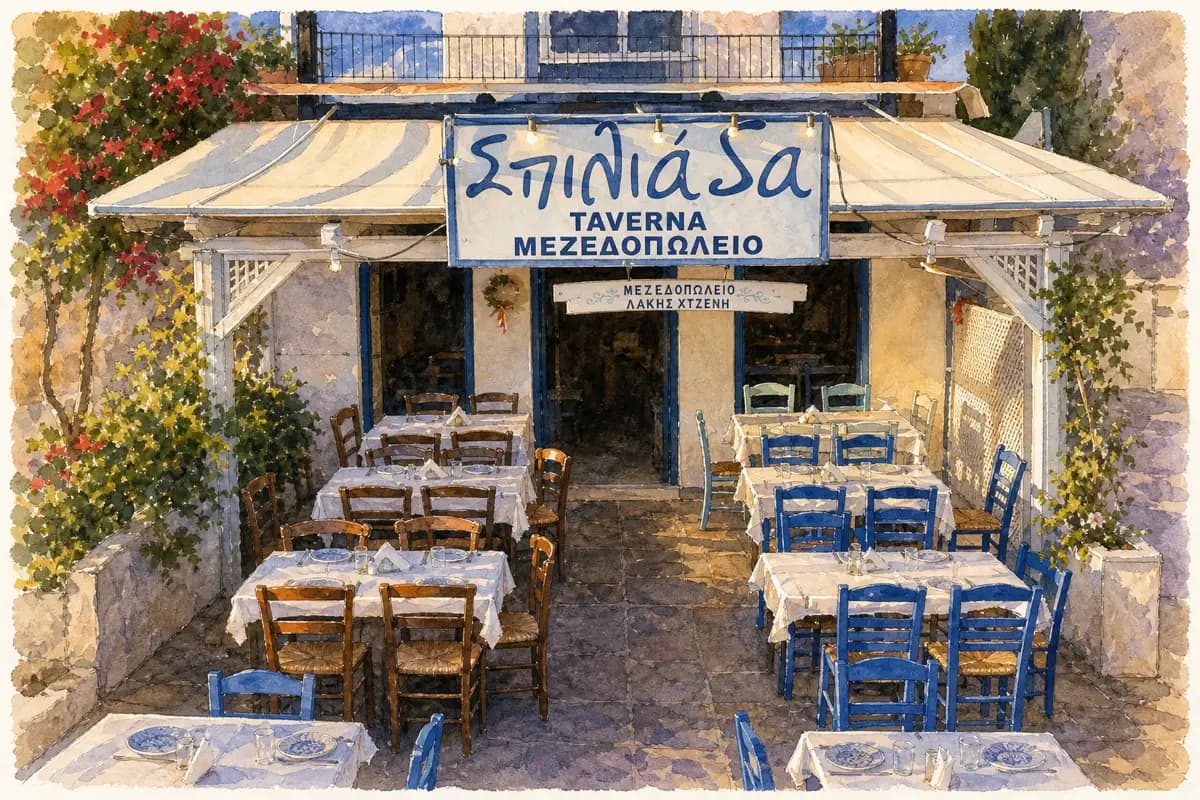 Spiliada — Taverna-mezedopoleio at Pounta