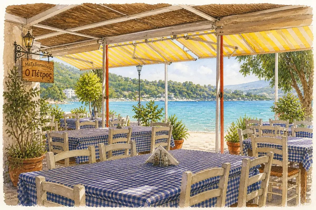 Taverna O Petros — Family taverna by Neorio beach