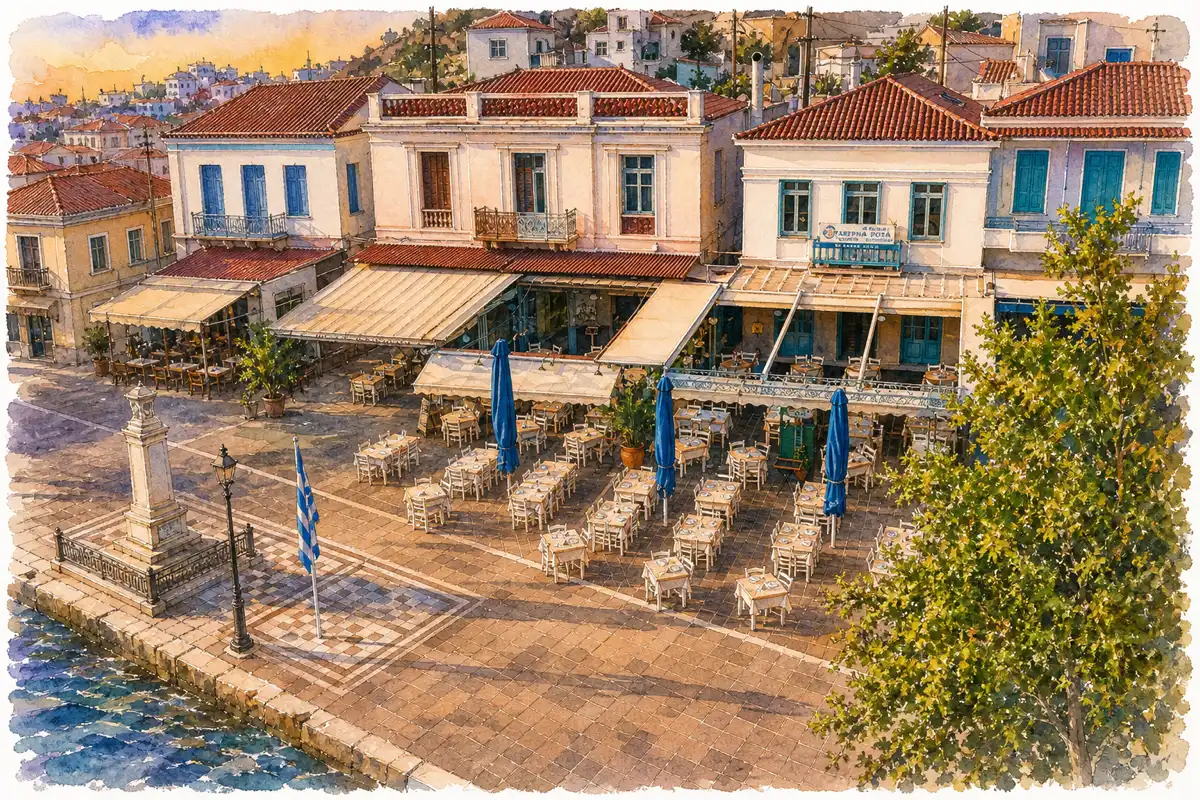 Sti Rota — Taverna-mezedopoleio on the harbour front