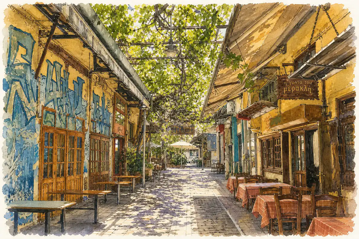 I Gonia tou Merakli — Tiny market-side ouzeri and taverna