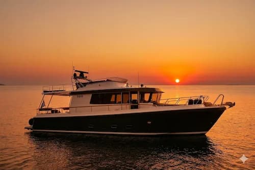 Private Targa Motor Yacht Half Day Sunset Cruise with BBQ, Open Bar & Transfers 1